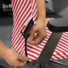 Ambesonne Candy Cane Office Chair Cover, Diagonal Red Lines Christmas Celebration Themed Geometric Arrangement, Stretchable Decorative Universal Size High Back Printed Slipcover, Orange and White