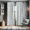 Ambesonne Cats Curtains, Modern Scandi Pattern of Kitten Love with Romantic Hearts Cartoon Design, Window Treatments 2 Panel Set for Living Room Bedroom, Pair of – 28″ x 63″, Ginger Olive Green White(Aqua White)