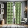 Ambesonne Cats Curtains, Modern Scandi Pattern of Kitten Love with Romantic Hearts Cartoon Design, Window Treatments 2 Panel Set for Living Room Bedroom, Pair of – 28″ x 63″, Ginger Olive Green White(Green Plum)