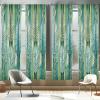 Ambesonne Cats Curtains, Modern Scandi Pattern of Kitten Love with Romantic Hearts Cartoon Design, Window Treatments 2 Panel Set for Living Room Bedroom, Pair of – 28″ x 63″, Ginger Olive Green White(Teal Green and Dark Seafoam)