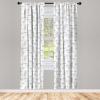 Ambesonne Cats Curtains, Modern Scandi Pattern of Kitten Love with Romantic Hearts Cartoon Design, Window Treatments 2 Panel Set for Living Room Bedroom, Pair of – 28″ x 63″, Ginger Olive Green White(Black and White)