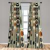 Ambesonne Cats Curtains, Modern Scandi Pattern of Kitten Love with Romantic Hearts Cartoon Design, Window Treatments 2 Panel Set for Living Room Bedroom, Pair of – 28″ x 63″, Ginger Olive Green White(Olive Green Rust Ivory)