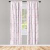 Ambesonne Cats Curtains, Modern Scandi Pattern of Kitten Love with Romantic Hearts Cartoon Design, Window Treatments 2 Panel Set for Living Room Bedroom, Pair of – 28″ x 63″, Ginger Olive Green White(Pink)