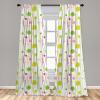 Ambesonne Cats Curtains, Modern Scandi Pattern of Kitten Love with Romantic Hearts Cartoon Design, Window Treatments 2 Panel Set for Living Room Bedroom, Pair of – 28″ x 63″, Ginger Olive Green White(White Green)