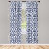 Ambesonne Cats Curtains, Modern Scandi Pattern of Kitten Love with Romantic Hearts Cartoon Design, Window Treatments 2 Panel Set for Living Room Bedroom, Pair of – 28″ x 63″, Ginger Olive Green White(White and Blue)