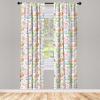 Ambesonne Cats Curtains, Modern Scandi Pattern of Kitten Love with Romantic Hearts Cartoon Design, Window Treatments 2 Panel Set for Living Room Bedroom, Pair of – 28″ x 63″, Ginger Olive Green White(Pale Pink)