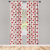 Ambesonne Cats Curtains, Modern Scandi Pattern of Kitten Love with Romantic Hearts Cartoon Design, Window Treatments 2 Panel Set for Living Room Bedroom, Pair of – 28″ x 63″, Ginger Olive Green White(White Green and Dark Pink)