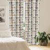 Ambesonne Cats Curtains, Modern Scandi Pattern of Kitten Love with Romantic Hearts Cartoon Design, Window Treatments 2 Panel Set for Living Room Bedroom, Pair of – 28″ x 63″, Ginger Olive Green White(Dim Cream)