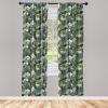 Ambesonne Cats Curtains, Modern Scandi Pattern of Kitten Love with Romantic Hearts Cartoon Design, Window Treatments 2 Panel Set for Living Room Bedroom, Pair of – 28″ x 63″, Ginger Olive Green White(Orange Teal)
