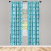 Ambesonne Cats Curtains, Modern Scandi Pattern of Kitten Love with Romantic Hearts Cartoon Design, Window Treatments 2 Panel Set for Living Room Bedroom, Pair of – 28″ x 63″, Ginger Olive Green White(Sky Blue Blue)