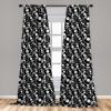 Ambesonne Cats Curtains, Modern Scandi Pattern of Kitten Love with Romantic Hearts Cartoon Design, Window Treatments 2 Panel Set for Living Room Bedroom, Pair of – 28″ x 63″, Ginger Olive Green White(Grey Charcoal)