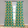 Ambesonne Cats Curtains, Modern Scandi Pattern of Kitten Love with Romantic Hearts Cartoon Design, Window Treatments 2 Panel Set for Living Room Bedroom, Pair of – 28″ x 63″, Ginger Olive Green White(Seafoam)