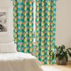Ambesonne Cats Curtains, Modern Scandi Pattern of Kitten Love with Romantic Hearts Cartoon Design, Window Treatments 2 Panel Set for Living Room Bedroom, Pair of – 28″ x 63″, Ginger Olive Green White(Seafoam)
