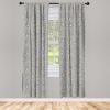 Ambesonne Cats Curtains, Modern Scandi Pattern of Kitten Love with Romantic Hearts Cartoon Design, Window Treatments 2 Panel Set for Living Room Bedroom, Pair of – 28″ x 63″, Ginger Olive Green White(Dark Orange and Orange)