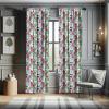 Ambesonne Cats Curtains, Modern Scandi Pattern of Kitten Love with Romantic Hearts Cartoon Design, Window Treatments 2 Panel Set for Living Room Bedroom, Pair of – 28″ x 63″, Ginger Olive Green White(Red Green)