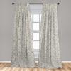 Ambesonne Cats Curtains, Modern Scandi Pattern of Kitten Love with Romantic Hearts Cartoon Design, Window Treatments 2 Panel Set for Living Room Bedroom, Pair of – 28″ x 63″, Ginger Olive Green White(Slate Blue)