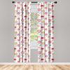 Ambesonne Cats Curtains, Modern Scandi Pattern of Kitten Love with Romantic Hearts Cartoon Design, Window Treatments 2 Panel Set for Living Room Bedroom, Pair of – 28″ x 63″, Ginger Olive Green White(Pink Yellow)