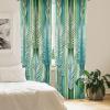 Ambesonne Cats Curtains, Modern Scandi Pattern of Kitten Love with Romantic Hearts Cartoon Design, Window Treatments 2 Panel Set for Living Room Bedroom, Pair of – 28″ x 63″, Ginger Olive Green White(Teal Green and Dark Seafoam)