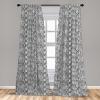 Ambesonne Cats Curtains, Modern Scandi Pattern of Kitten Love with Romantic Hearts Cartoon Design, Window Treatments 2 Panel Set for Living Room Bedroom, Pair of – 28″ x 63″, Ginger Olive Green White(Grey Black)