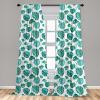 Ambesonne Cats Curtains, Modern Scandi Pattern of Kitten Love with Romantic Hearts Cartoon Design, Window Treatments 2 Panel Set for Living Room Bedroom, Pair of – 28″ x 63″, Ginger Olive Green White(Green White)