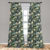 Ambesonne Cats Curtains, Modern Scandi Pattern of Kitten Love with Romantic Hearts Cartoon Design, Window Treatments 2 Panel Set for Living Room Bedroom, Pair of – 28″ x 63″, Ginger Olive Green White(Orange Teal)