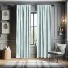 Ambesonne Cats Curtains, Modern Scandi Pattern of Kitten Love with Romantic Hearts Cartoon Design, Window Treatments 2 Panel Set for Living Room Bedroom, Pair of – 28″ x 63″, Ginger Olive Green White(Seafoam White)