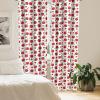 Ambesonne Cats Curtains, Modern Scandi Pattern of Kitten Love with Romantic Hearts Cartoon Design, Window Treatments 2 Panel Set for Living Room Bedroom, Pair of – 28″ x 63″, Ginger Olive Green White(White Green and Dark Pink)