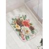 Ambesonne Christmas Bath Mat, Rustic Wooden Backdrop Snowflakes and Warm Traditional Celebration Print, Plush Bathroom Decor Mat with Non Slip Backing, 30.2″ x 20″, Brown White(Coral Brown and Coconut)