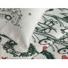Ambesonne Christmas Bedspread, Fairies with Wands and Tree Hand Drawn Style with Wreath and Stockings Image, Decorative Quilted 2 Piece Coverlet Set with Pillow Sham, Twin Size, Green Red