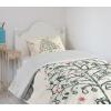 Ambesonne Christmas Bedspread, Fairies with Wands and Tree Hand Drawn Style with Wreath and Stockings Image, Decorative Quilted 2 Piece Coverlet Set with Pillow Sham, Twin Size, Green Red