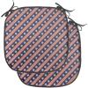 Ambesonne Christmas Chair Seating Cushion Set of 2, Candy Canes and Lollipops Classical Pattern for Holiday Xmas, Anti-Slip Seat Padding for Kitchen & Patio, 16″x16″, Green Red White(Navy Coral Cream)
