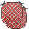Ambesonne Christmas Chair Seating Cushion Set of 2, Candy Canes and Lollipops Classical Pattern for Holiday Xmas, Anti-Slip Seat Padding for Kitchen & Patio, 16″x16″, Green Red White(Scarlet Navy Blue Cream)
