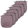 Ambesonne Christmas Chair Seating Cushion Set of 2, Candy Canes and Lollipops Classical Pattern for Holiday Xmas, Anti-Slip Seat Padding for Kitchen & Patio, 16″x16″, Green Red White(Navy Coral Cream)