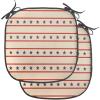 Ambesonne Christmas Chair Seating Cushion Set of 2, Candy Canes and Lollipops Classical Pattern for Holiday Xmas, Anti-Slip Seat Padding for Kitchen & Patio, 16″x16″, Green Red White(Navy Blue Cream Red)