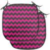 Ambesonne Christmas Chair Seating Cushion Set of 2, Candy Canes and Lollipops Classical Pattern for Holiday Xmas, Anti-Slip Seat Padding for Kitchen & Patio, 16″x16″, Green Red White(Magenta and Black)