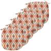 Ambesonne Christmas Chair Seating Cushion Set of 2, Candy Canes and Lollipops Classical Pattern for Holiday Xmas, Anti-Slip Seat Padding for Kitchen & Patio, 16″x16″, Green Red White(Teal Cream Red)