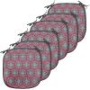 Ambesonne Christmas Chair Seating Cushion Set of 2, Candy Canes and Lollipops Classical Pattern for Holiday Xmas, Anti-Slip Seat Padding for Kitchen & Patio, 16″x16″, Green Red White(Dark Coral Turquoise)