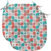 Ambesonne Christmas Chair Seating Cushion Set of 2, Candy Canes and Lollipops Classical Pattern for Holiday Xmas, Anti-Slip Seat Padding for Kitchen & Patio, 16″x16″, Green Red White(Grey Turquoise Red)