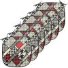 Ambesonne Christmas Chair Seating Cushion Set of 2, Candy Canes and Lollipops Classical Pattern for Holiday Xmas, Anti-Slip Seat Padding for Kitchen & Patio, 16″x16″, Green Red White(White Black Red)