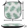 Ambesonne Christmas Chair Seating Cushion Set of 2, Gingerbread Man House Cones Xmas Cookie Celebration Theme, Anti-Slip Seat Padding for Kitchen & Patio, 16″x16″, Pale Brown and White(Forest Green White)