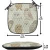 Ambesonne Christmas Chair Seating Cushion Set of 2, Gingerbread Man House Cones Xmas Cookie Celebration Theme, Anti-Slip Seat Padding for Kitchen & Patio, 16″x16″, Pale Brown and White(Brown Reseda Green)
