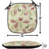 Ambesonne Christmas Chair Seating Cushion Set of 2, Gingerbread Man House Cones Xmas Cookie Celebration Theme, Anti-Slip Seat Padding for Kitchen & Patio, 16″x16″, Pale Brown and White(Olive Green Pale Green)