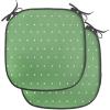 Ambesonne Christmas Chair Seating Cushion Set of 6, Pine Fir Cones Balls and Coniferous Tree Leaves Holly Berry Old Fashioned, Anti-Slip Seat Padding for Kitchen & Patio, 16″x16″, Red Green Grey(Green and White)