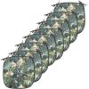 Ambesonne Christmas Chair Seating Cushion Set of 6, Pine Fir Cones Balls and Coniferous Tree Leaves Holly Berry Old Fashioned, Anti-Slip Seat Padding for Kitchen & Patio, 16″x16″, Red Green Grey(Green Dark Teal Orange)