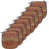 Ambesonne Christmas Chair Seating Cushion Set of 6, Pine Fir Cones Balls and Coniferous Tree Leaves Holly Berry Old Fashioned, Anti-Slip Seat Padding for Kitchen & Patio, 16″x16″, Red Green Grey(Orange Amber and Sepia)