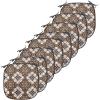 Ambesonne Christmas Chair Seating Cushion Set of 6, Pine Fir Cones Balls and Coniferous Tree Leaves Holly Berry Old Fashioned, Anti-Slip Seat Padding for Kitchen & Patio, 16″x16″, Red Green Grey(Dark Brown White Brown)