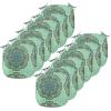 Ambesonne Christmas Chair Seating Cushion Set of 6, Pine Fir Cones Balls and Coniferous Tree Leaves Holly Berry Old Fashioned, Anti-Slip Seat Padding for Kitchen & Patio, 16″x16″, Red Green Grey(Pale Yellow Turquoise)