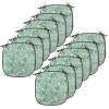 Ambesonne Christmas Chair Seating Cushion Set of 6, Pine Fir Cones Balls and Coniferous Tree Leaves Holly Berry Old Fashioned, Anti-Slip Seat Padding for Kitchen & Patio, 16″x16″, Red Green Grey(Turquoise Teal Marigold)
