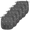 Ambesonne Christmas Chair Seating Cushion Set of 6, Pine Fir Cones Balls and Coniferous Tree Leaves Holly Berry Old Fashioned, Anti-Slip Seat Padding for Kitchen & Patio, 16″x16″, Red Green Grey(Dark Taupe Multicolor)