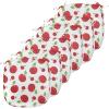 Ambesonne Christmas Chair Seating Cushion Set of 6, Pine Fir Cones Balls and Coniferous Tree Leaves Holly Berry Old Fashioned, Anti-Slip Seat Padding for Kitchen & Patio, 16″x16″, Red Green Grey(White Green and Dark Pink)